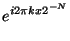 $\displaystyle e^{i 2\pi k x 2^{-N}}$